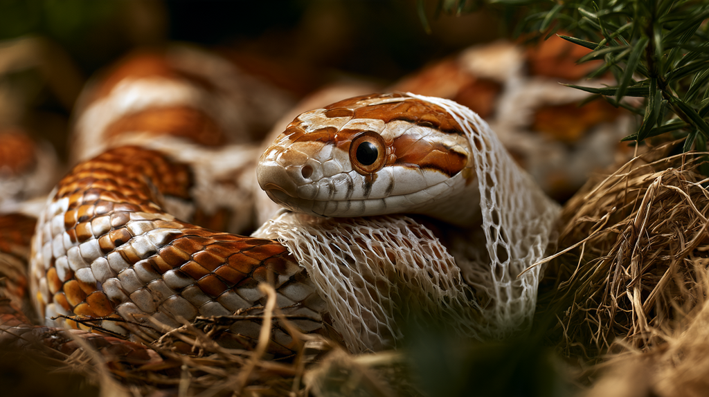 Shedding snake is stressed